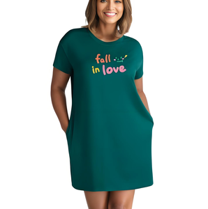 Camicie <span class=keywords><strong>da</strong></span> <span class=keywords><strong>Notte</strong></span> Estive Personalizzate in <span class=keywords><strong>Cotone</strong></span> per Donne, Abbigliamento <span class=keywords><strong>da</strong></span> <span class=keywords><strong>Notte</strong></span> in Bambù con Tasche Laterali - Product Image 1