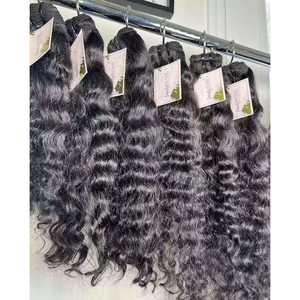 Cheveux Funmi de qualité supérieure, super double trame, vierges, cuticules alignées, mèches de cheveux brésiliens, boucles pixie Funmi, couleur noire naturelle - Product Image 3