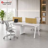 Poste de travail professionnel pour équipe, bureau ouvert, banc modulaire, mobilier de personnel avec cloison en tissu pour usage au bureau ou à l'école
