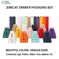 Emballage cadeau de bijoux biodégradables personnalisés boîtes de ruban pour bague collier montres lunettes boîtes à tiroir en carton recyclé