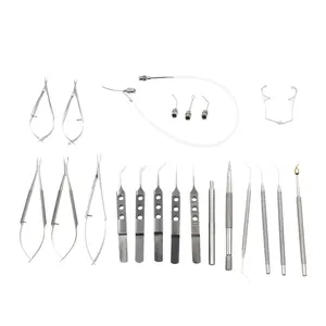 21pcs Cataract Set With Original Box Stainless Steel Ophthalmic Cataract Kit Surgical Instrument Set Medical Eye Surgery