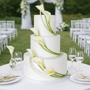 Flores Artificiales <span class=keywords><strong>de</strong></span> Lirio Blanco EVA para Decoración <span class=keywords><strong>de</strong></span> Pasteles, Lirios Calla Blancos Artificiales para Decoración <span class=keywords><strong>de</strong></span> Pasteles <span class=keywords><strong>de</strong></span> <span class=keywords><strong>Boda</strong></span> - Product Image 4