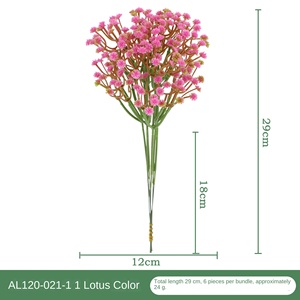 Flores Artificiales de Baby's Breath, Ramo de Boda de 5 Cabezas, Decoración para el Pasillo, Moldeado por Inyección de Plástico, <span class=keywords><strong>China</strong></span> - Product Image 3