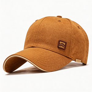 Casquette de baseball 6 panneaux en tissu éponge, style urbain et sportif, avec logo personnalisé imprimé en relief – Noire, réglable, pour l'extérieur - Product Image 2