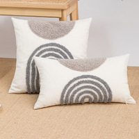Boho nouveau poinçon aiguille broderie géométrique taie d'oreiller maison salon décor lombaire coussins couverture