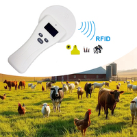 Lector de Microchip RFID HDX FDX-B/FDX-A de 134.2khz, Escáner de Identificación, 20,000 Registros, Etiqueta de Oreja de 30mm para Bovinos/Ganado/Vacas Lecheras/Ovejas/Cabras