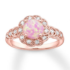 New Design 925 Sterling Silver Jewelry Pink <b>Opal</b> <b>Ring</b>,Pink <b>Opal</b> Gemstone - Product Image 1