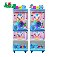 Distributeur de capsules à thème spatial à double étage, machine à monnayeur pour jeu de balles surprise et cadeaux, idéal pour centre commercial