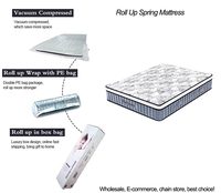 Rayson-colchón de muelles de látex para el hogar, colchón de muelles de bolsillo híbrido suave Colchon de tamaño Queen para muebles de dormitorio