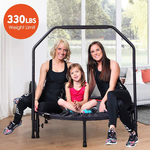 Trampolino Pieghevole da 40 Pollici per Bambini e Adulti, Capacità 330 lbs, con Corrimano Regolabile e Rete Protettiva in PVC - Product Image 5