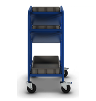 Carrito de almacenamiento Carros de almacenamiento Euro Box Trolley Incl. 3 contenedores de plástico Euro contenedor estante camión
