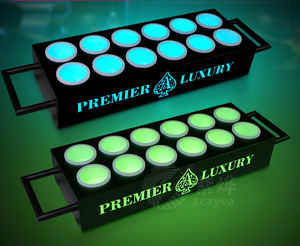10 Bouteilles LED Illuminées Personnalisées pour Bottle Cages Glorifier Green Shield <span class=keywords><strong>Chandon</strong></span> Carrier Presenter Wine Chariot - Product Image 5