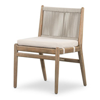 Chaise de salle à manger en bois massif de style médiéval vintage, fauteuil en jute tressé pour la maison, dossier en corde tressée de style designer pour hôtel et restaurant