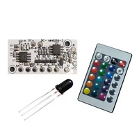 Carte de contrôle tactile de la charge de la lumière LED DC 5V 2A 4-Wire 3-Channel RGB 7-Color Controller Module Panel Compatible 3.7V Dimmers