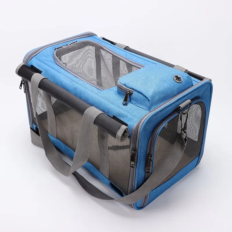 PB2021060701 गर्म बेच पालतू वाहक एयरलाइन स्वीकृत Foldable इनडोर उपयोग पालतू बैग वाहक