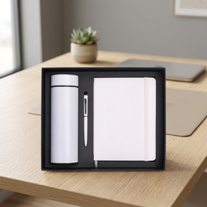 Ensemble Cadeau Professionnel Personnalisé en Cuir PU pour Entreprise : Carnet, Stylo, Bouteille d'Eau de Voyage, Boîte Cadeau Couleur Personnalisée - Product Image 4