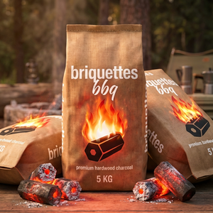 Las briquetas de carbón producen calor limpio y duradero con un bajo contenido de ceniza de 1.0% ~ 3.0%, perfectas para una experiencia de barbacoa. - Product Image 1