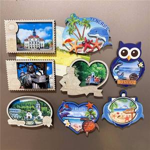 Imán de nevera de madera 3D personalizable, para <span class=keywords><strong>turismo</strong></span>, Isla de Alemania, <span class=keywords><strong>turismo</strong></span>, conmemorativo, recuerdos turísticos de España y la playa - Product Image 2