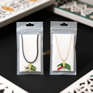 Colgante de doble bandera de Arabia Saudita, collar esmaltado, amuletos de joyería de doble bandera de amistad para celebraciones, regalos culturales de Oriente Medio - Product Image 6