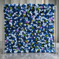 Panneau floral artificiel 3D 5D en rouleau de haute qualité, roses, hortensias, lotus, pour décoration de toile de fond de mariage, événements et fêtes, vente en gros