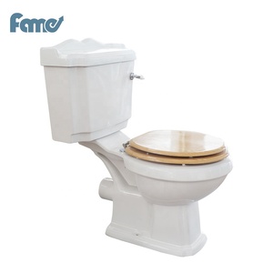 Production en usine d'articles sanitaires de style européen bon marché, toilettes en céramique deux pièces - Product Image 5