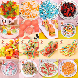 Vente en gros Collation Saveur de fruits Bonbons gommeux 3D pelés Bonbons en gelée Bonbons à mâcher Halal Bonbons gommeux Confiserie - Product Image 1