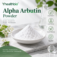 Poudre d'alpha-arbutine CAS 84380-01-8, poudre à fines particules, légèrement soluble dans l'eau, matière première