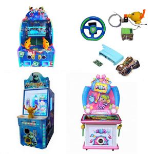 Ensemble d'accessoires pour machine de jeu d'arcade pour enfants sur le thème des dessins animés : Volant, joystick, carte mère et câblage de jeu - Product Image 3