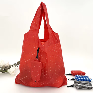 Pet Réutilisable <span class=keywords><strong>Eco</strong></span> Recycle Nice Polyester Motif Pliable avec Pochette Fraise Sac de Shopping Pliable - Product Image 2