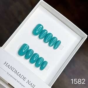 Faux <span class=keywords><strong>ongles</strong></span> de luxe artificiels parfumés au beurre, avec breloques perles, faits à la main, à presser - Product Image 4