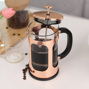 Cafetière à piston en verre borosilicate de 34 oz avec poignée en bambou, en acier inoxydable, pour infusion à froid, sans plastique, avec logo personnalisé - Product Image 5