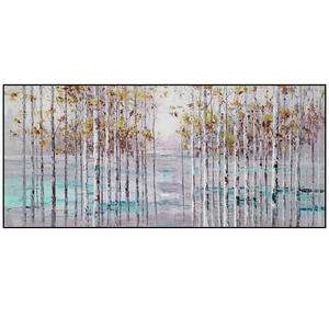 Quadro Moderno Astratto con <span class=keywords><strong>Albero</strong></span> Dorato, Dipinto a Mano, Paesaggio Forestale, Pittura a Olio per Decorazione Domestica - Product Image 6