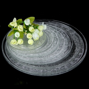 <span class=keywords><strong>Assiette</strong></span> à gâteau en verre pressé <span class=keywords><strong>chic</strong></span> vintage - Product Image 5