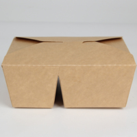 Boîte à lunch en papier kraft écologique directe d'usine Boîte à emporter d'emballage alimentaire à 2 compartiments pour restaurant rapide et décontracté