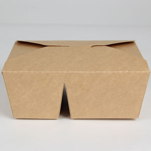 בית חרושת ישר לסביבה נייר קראפט ידידותי לסביבה 2 תיבת taway עבור מסעדה מזדמן מהירה - Product Image 2
