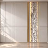 Panneau de lambris blanc crème pour hall, panneau mural en marbre de qualité supérieure pour la décoration intérieure, design de panneau mural pour villa