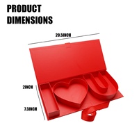 Caja Rígida de Lujo para el Día de San Valentín, Arreglo Floral, Caja de Cartón para Rellenar con Chocolates, Laminación Mate, Biodegradable y Reciclada