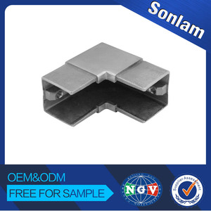 Nhà Máy Bán Buôn 90 Độ Hai Cách Thép Không Gỉ Lan Can Góc Khuỷu Tay Ống Phụ Kiện Ống Vuông Nối Doanh - Product Image 5