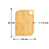 Tabla de cortar de bambú ecológica al por mayor con ranura para jugos y orificio para colgar, logotipo personalizado OEM para cocina