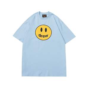 Camiseta informal holgada de algodón puro de marca de moda para hombre y mujer, top versátil con estampado Casablan de media manga - Product Image 4