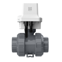 Vanne à boisseau sphérique motorisée intelligente agricole à énergie solaire, bidirectionnelle, en UPVC, avec contrôle à distance LoRaWAN pour l'eau