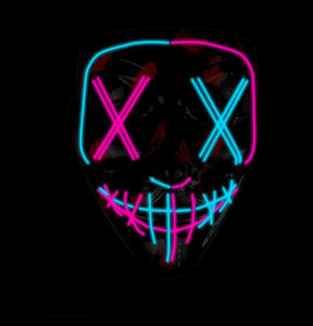 Máscara LED Luminosa Inalámbrica para Fiesta <span class=keywords><strong>de</strong></span> Halloween Máscara <span class=keywords><strong>de</strong></span> <span class=keywords><strong>La</strong></span> <span class=keywords><strong>Purga</strong></span> con Luz para Hombres y Mujeres Cosplay Disfraz Brillante Accesorios para Festivales - Product Image 4