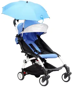 放大尺寸定制婴儿推车伞阳伞190T聚酯黑色紫外线涂层内防紫外线，儿童聚酯