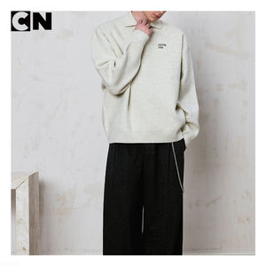 Suéter con Certificación GRS, Fabricante de Suéteres, Suéter de Punto Polo Personalizado al por Mayor para Hombre, de Manga Larga, Ajustado, de Poliéster, para Otoño e Invierno - Product Image 3