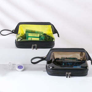 Neceser de viaje transparente con compartimentos separados, bolsa de almacenamiento de maquillaje impermeable, organizador de cosméticos portátil para mujer - Product Image 2