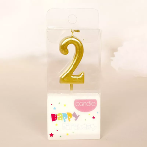 Décorations d'anniversaire Pafu 10 pièces bougies fantaisie métalliques décoration de gâteau ornement pour enfants bougies numéro d'anniversaire en or - Product Image 6