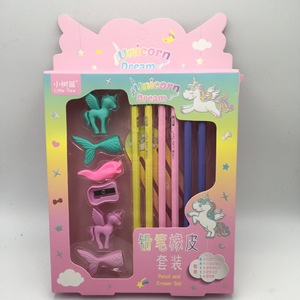 Soododo TZ0002 Juego de Papelería Escolar, Mini Juego de Sacapuntas y Goma de Borrar con Diseño de Unicornio <span class=keywords><strong>para</strong></span> <span class=keywords><strong>Adolescentes</strong></span> - Product Image 4