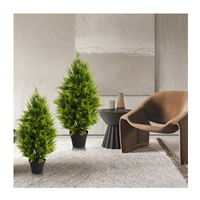 PZ1353 Vente chaude : Arbres artificiels d'extérieur, topiaires, bonsaïs, plantes artificielles de cèdre pour la décoration