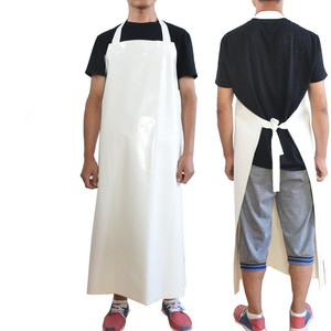 Custom waterproof white plastic rubber Vinyl bib welding butcher tpu apron