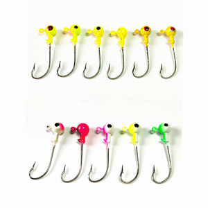 Câu cá đầy màu sắc vòng bóng hình dạng chì đầu Jig gai móc chậm jigging câu cá Jig đầu câu cá giải quyết - Product Image 2